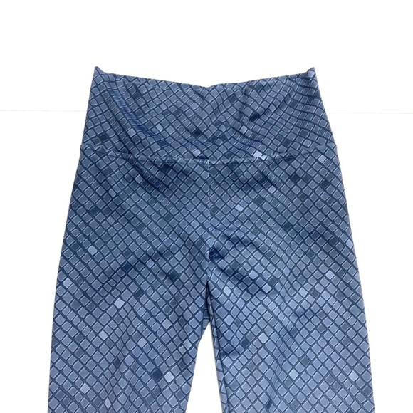 Werkshop Pacific Mosaic Athleisure Space Graphic Print Leggings Tights Blue Gray - Picture 4 of 9